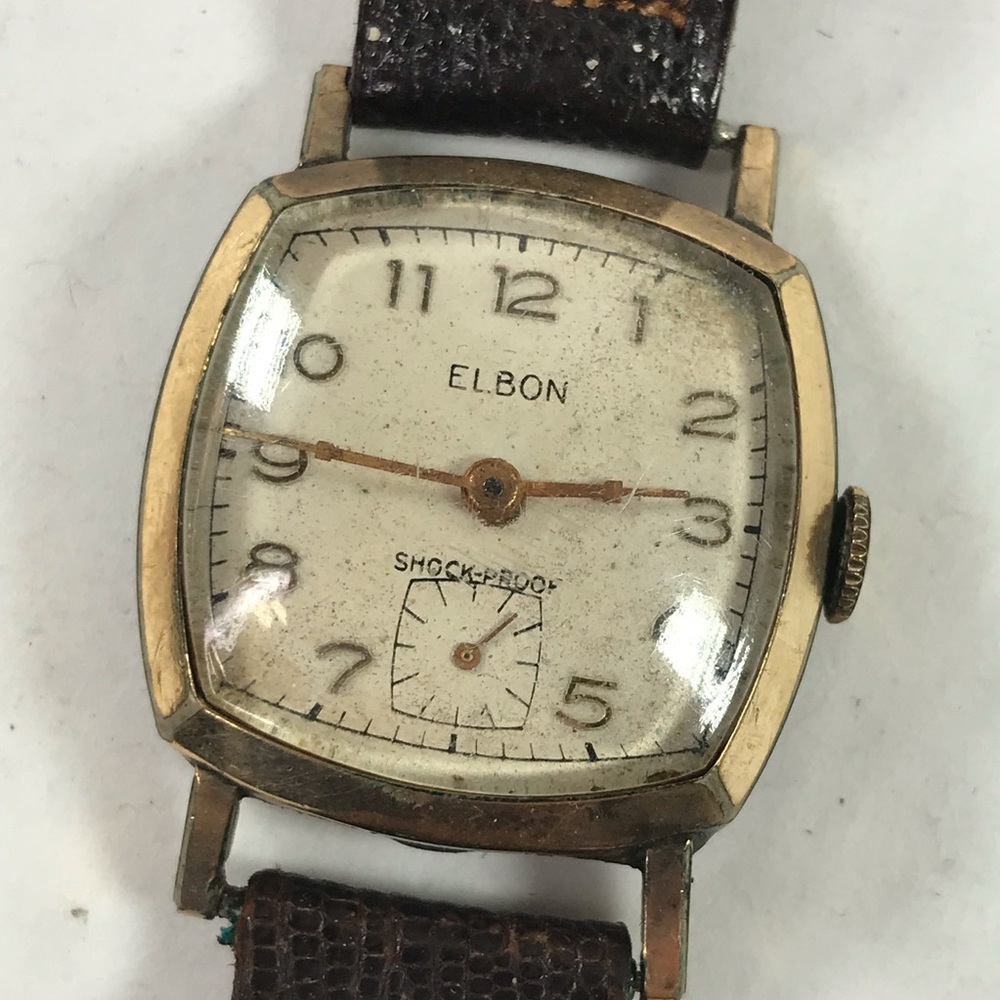 Vintage Elbon Tank Watch Square Manual Wind Works